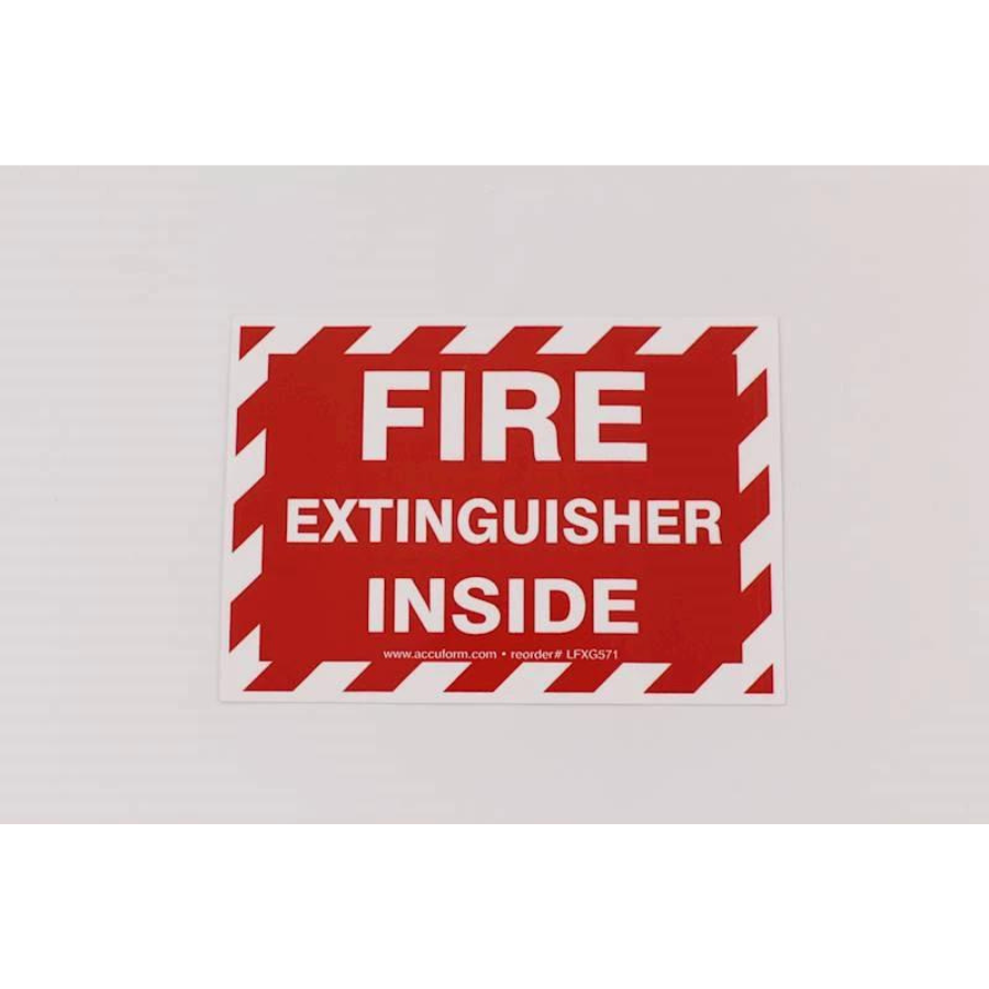 Fire Extinguisher Label 3.5"X5"